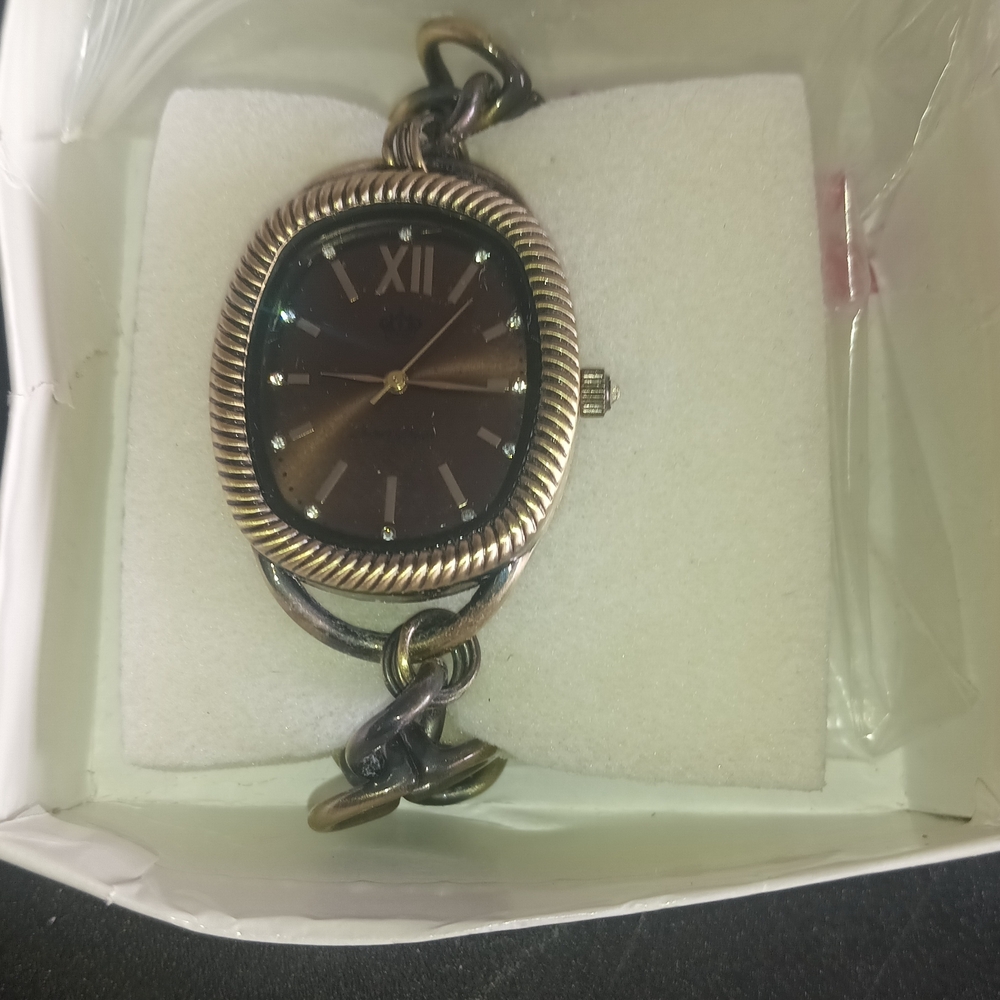 Elegant Black and Gold Women's Premier Designs Watch